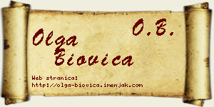 Olga Biovica vizit kartica